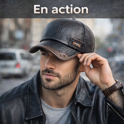 Bricoro Warmhide™ Casquette d'hiver en cuir