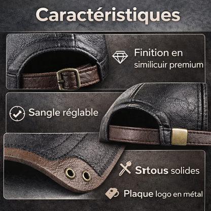 Bricoro Warmhide™ Casquette d'hiver en cuir