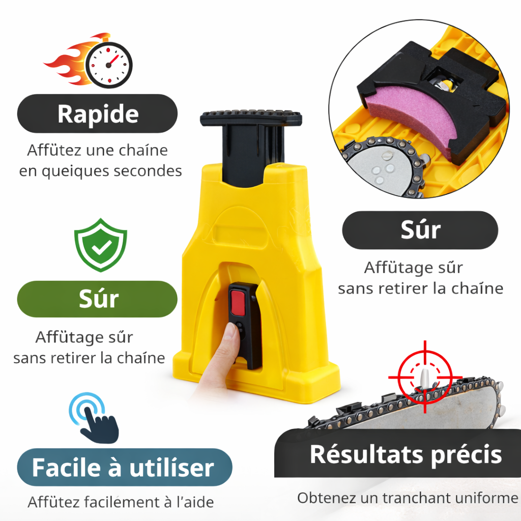 Bricoro ChainX™ Affûteur de chaîne universel