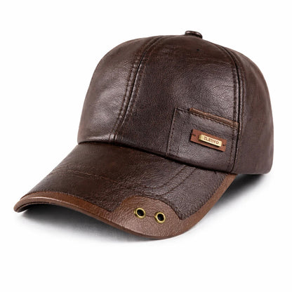 Bricoro Warmhide™ Casquette d'hiver en cuir