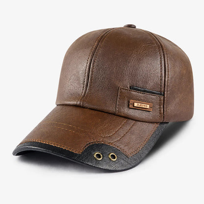 Bricoro Warmhide™ Casquette d'hiver en cuir