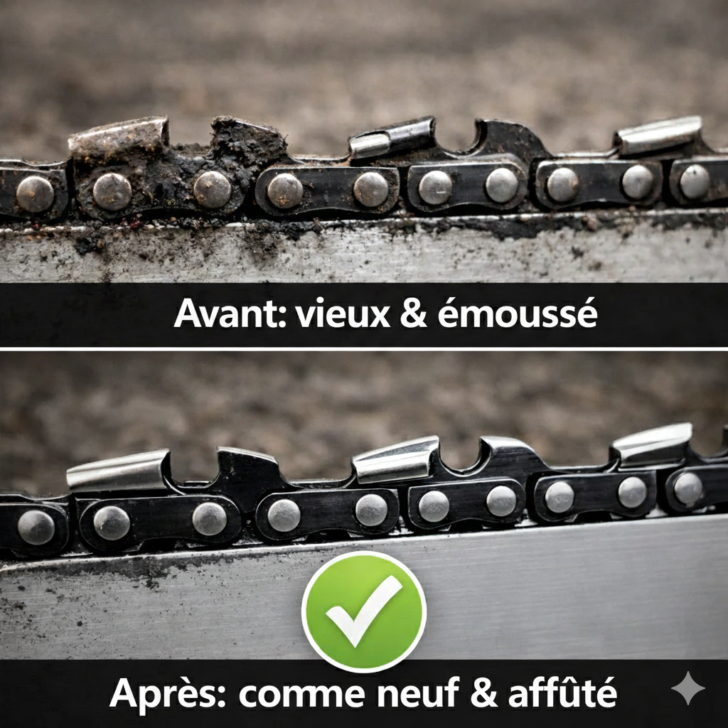 Bricoro ChainX™ Affûteur de chaîne universel